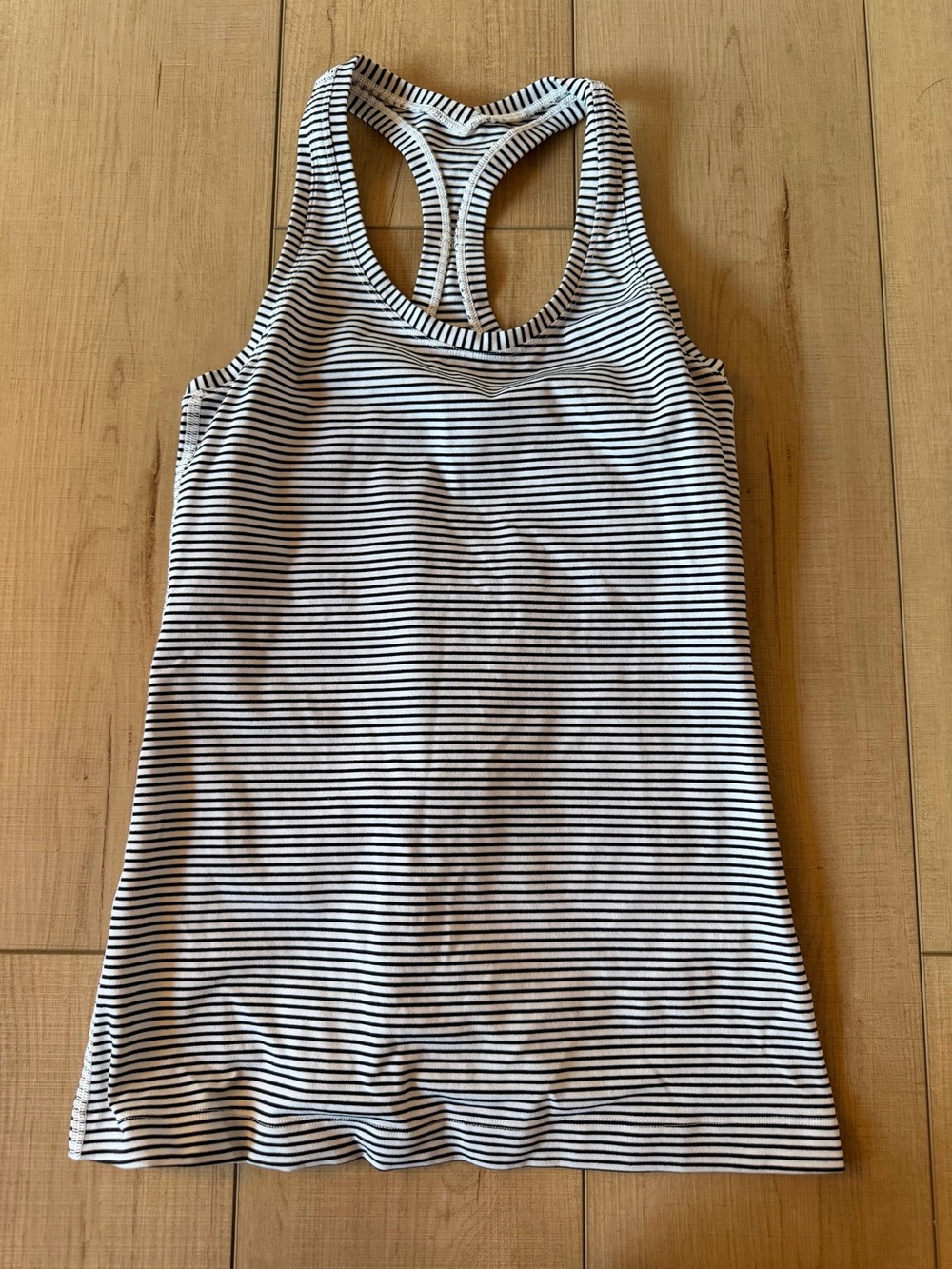 Lululemon Tank Top Dark Gray/White Stripes